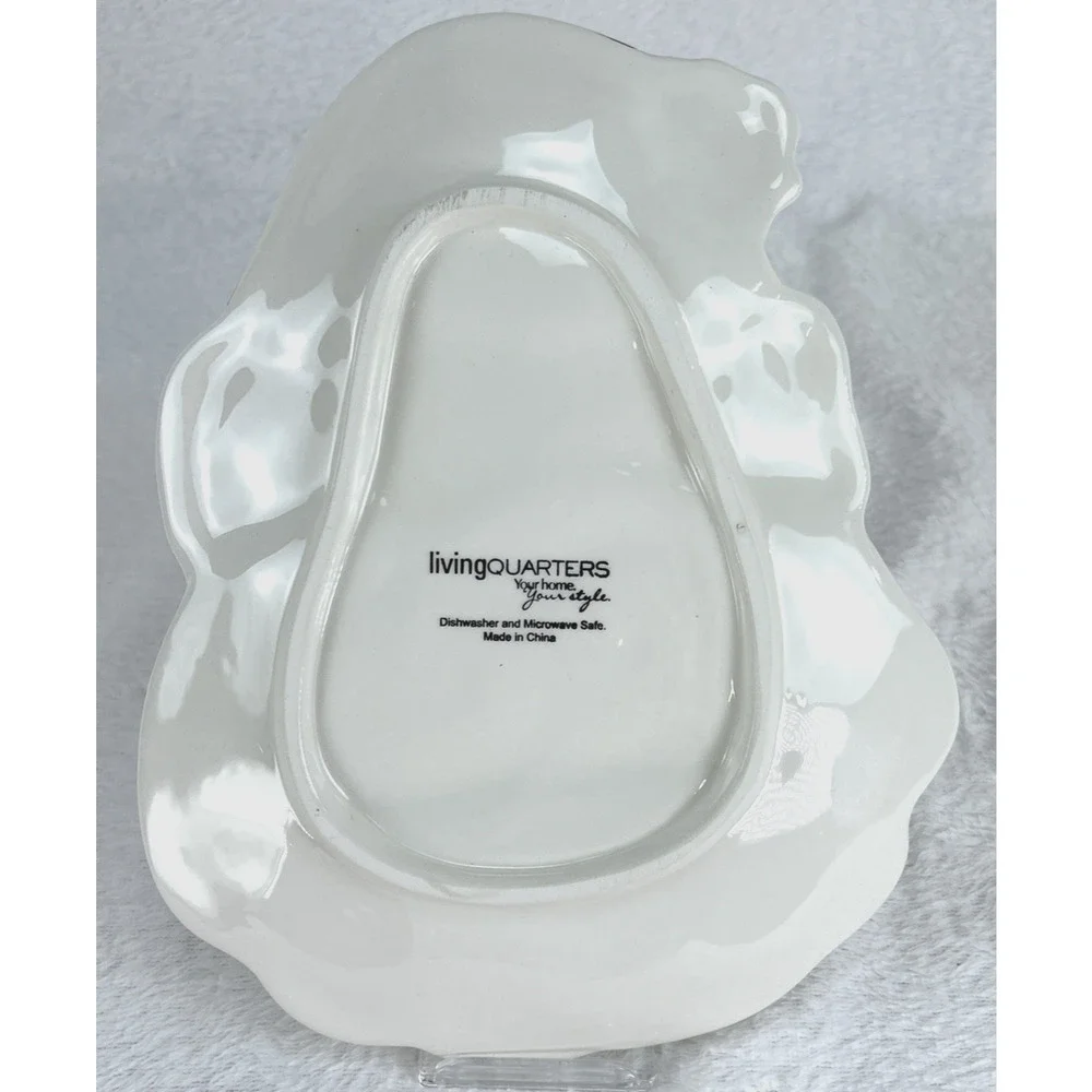 Living Quarters Santa Clause Head Cookie Plate Serving Tray Your Home Your Style